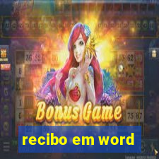 recibo em word