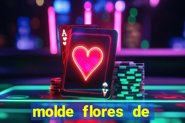 molde flores de papel para imprimir