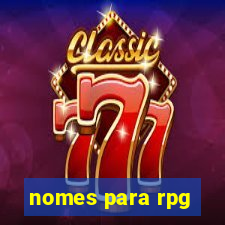 nomes para rpg