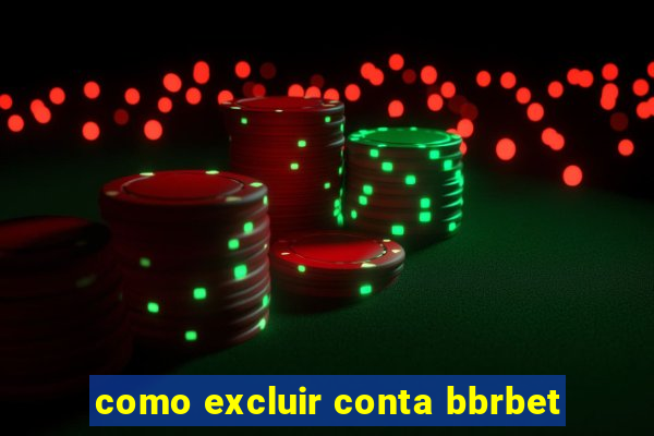 como excluir conta bbrbet