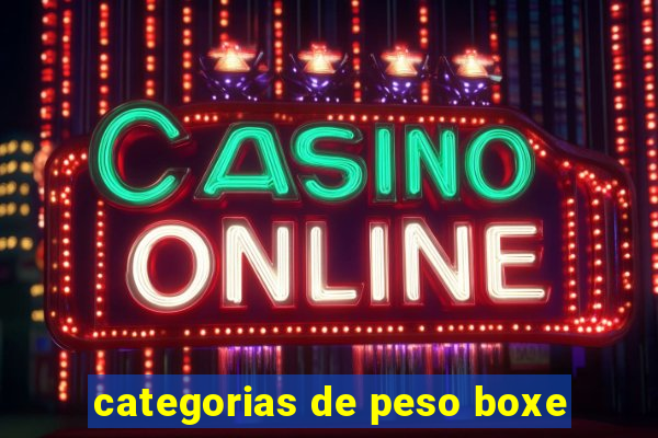 categorias de peso boxe