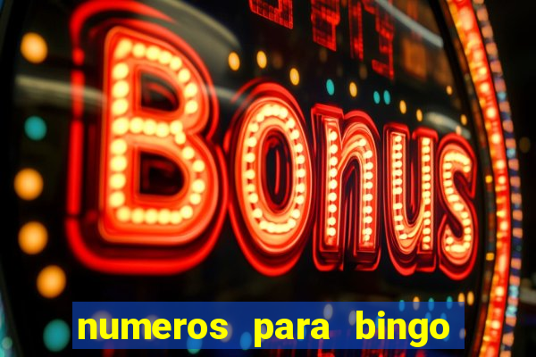 numeros para bingo de 1 a 90