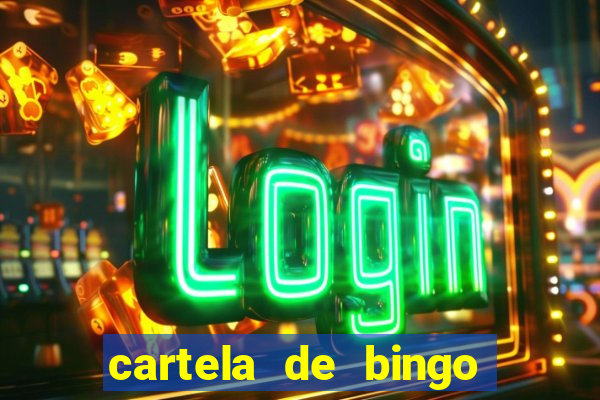 cartela de bingo cha de bebe