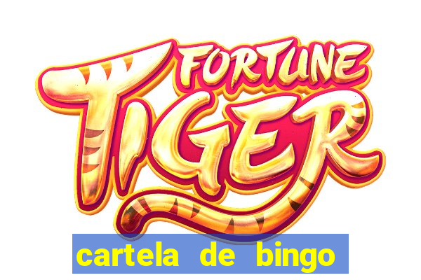 cartela de bingo cha de bebe