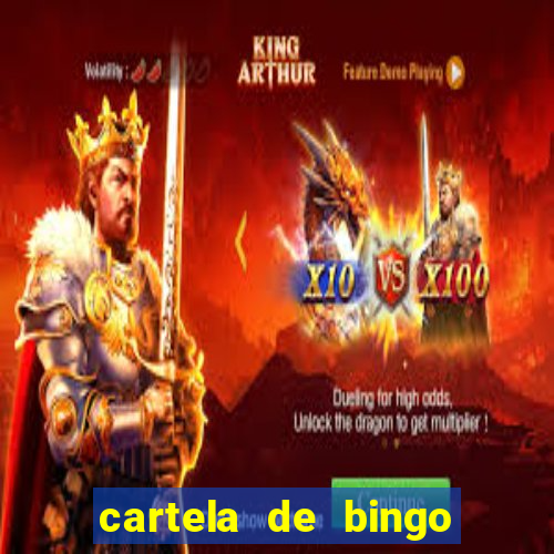 cartela de bingo cha de bebe