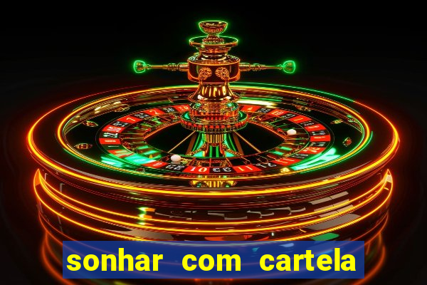 sonhar com cartela de bingo