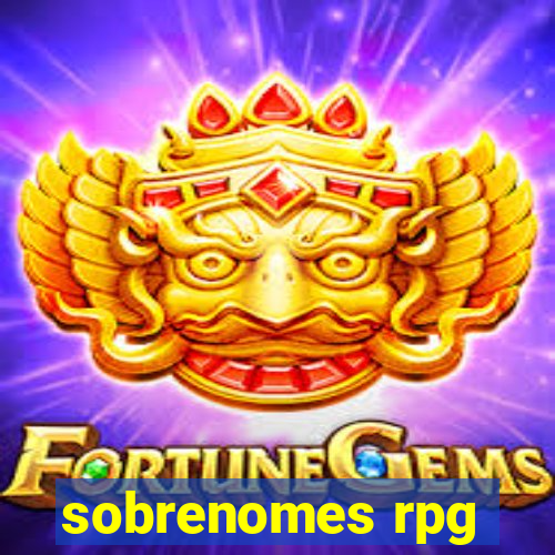 sobrenomes rpg