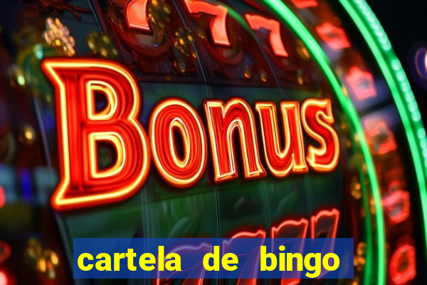 cartela de bingo pra imprimir