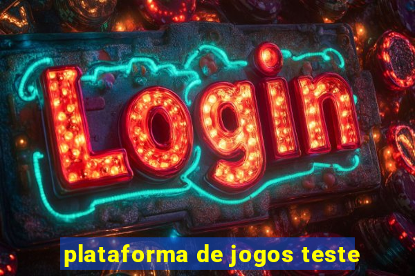 plataforma de jogos teste