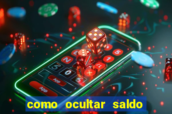 como ocultar saldo na betfair