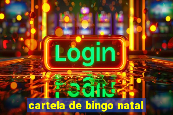 cartela de bingo natal