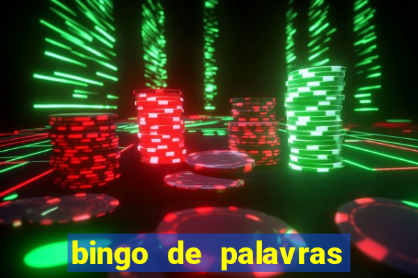 bingo de palavras 3 ano