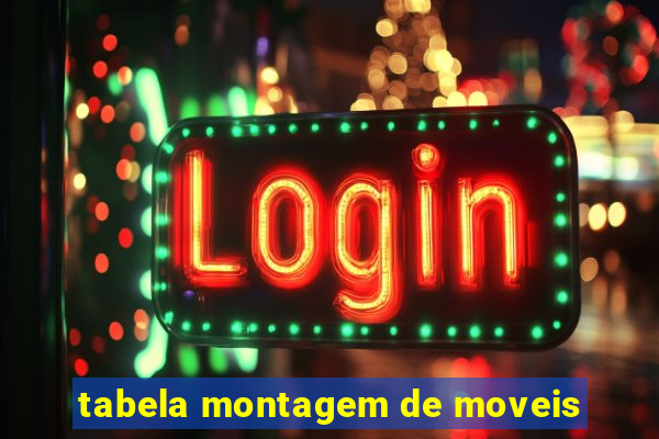 tabela montagem de moveis