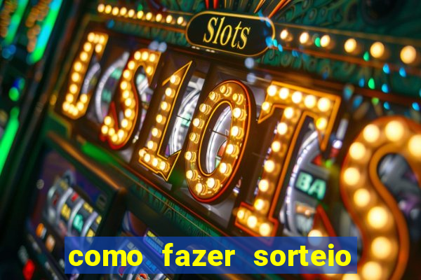 como fazer sorteio de cores online