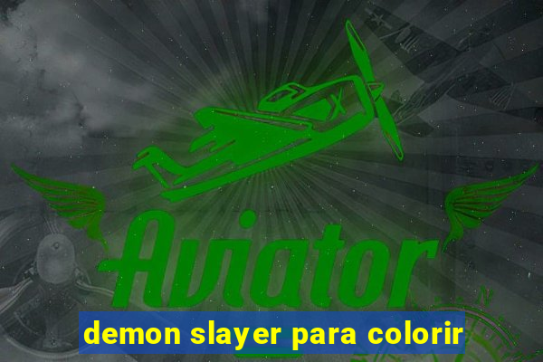 demon slayer para colorir