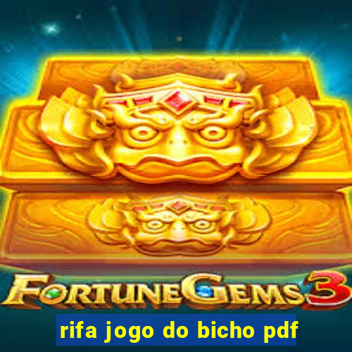 rifa jogo do bicho pdf