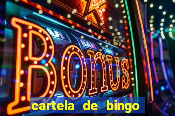 cartela de bingo cha de bebe