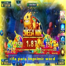 rifa para imprimir word