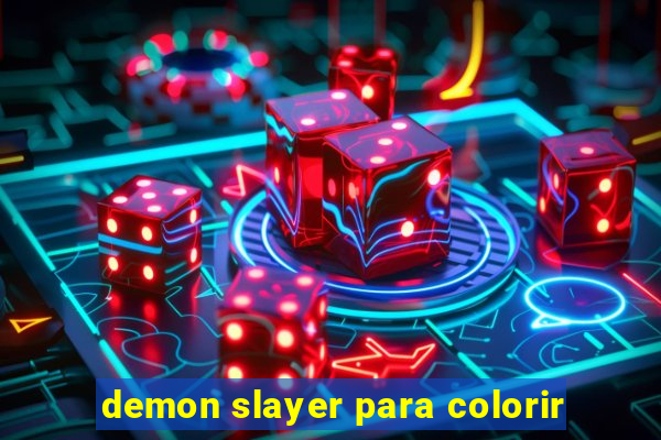 demon slayer para colorir