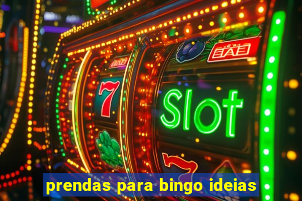 prendas para bingo ideias