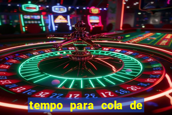 tempo para cola de cano secar