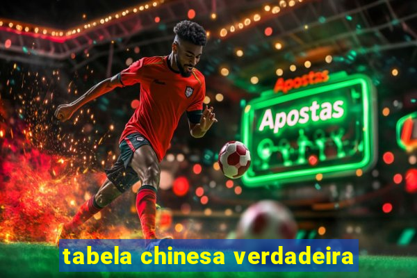 tabela chinesa verdadeira